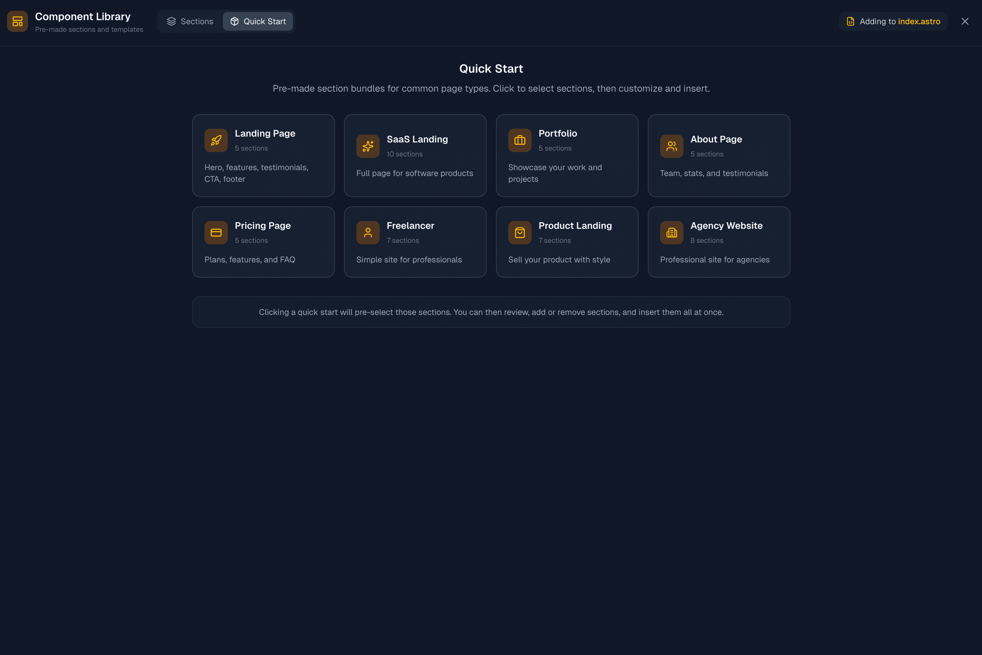 Quick Start templates