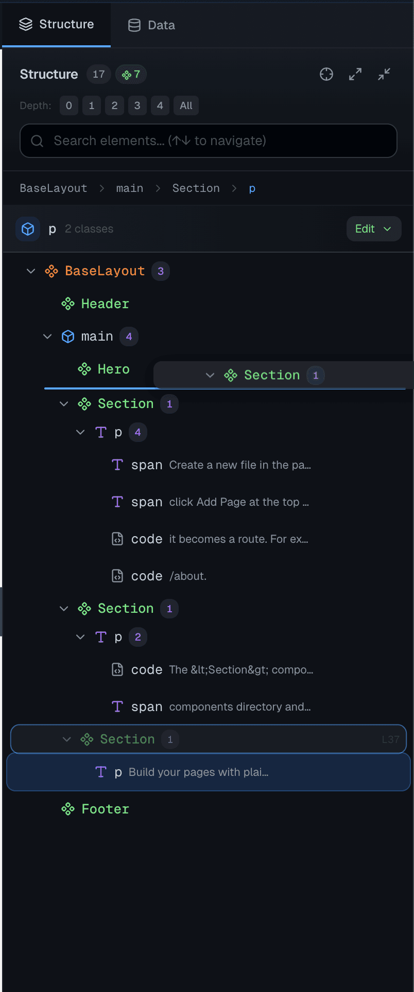Drag and drop indicator