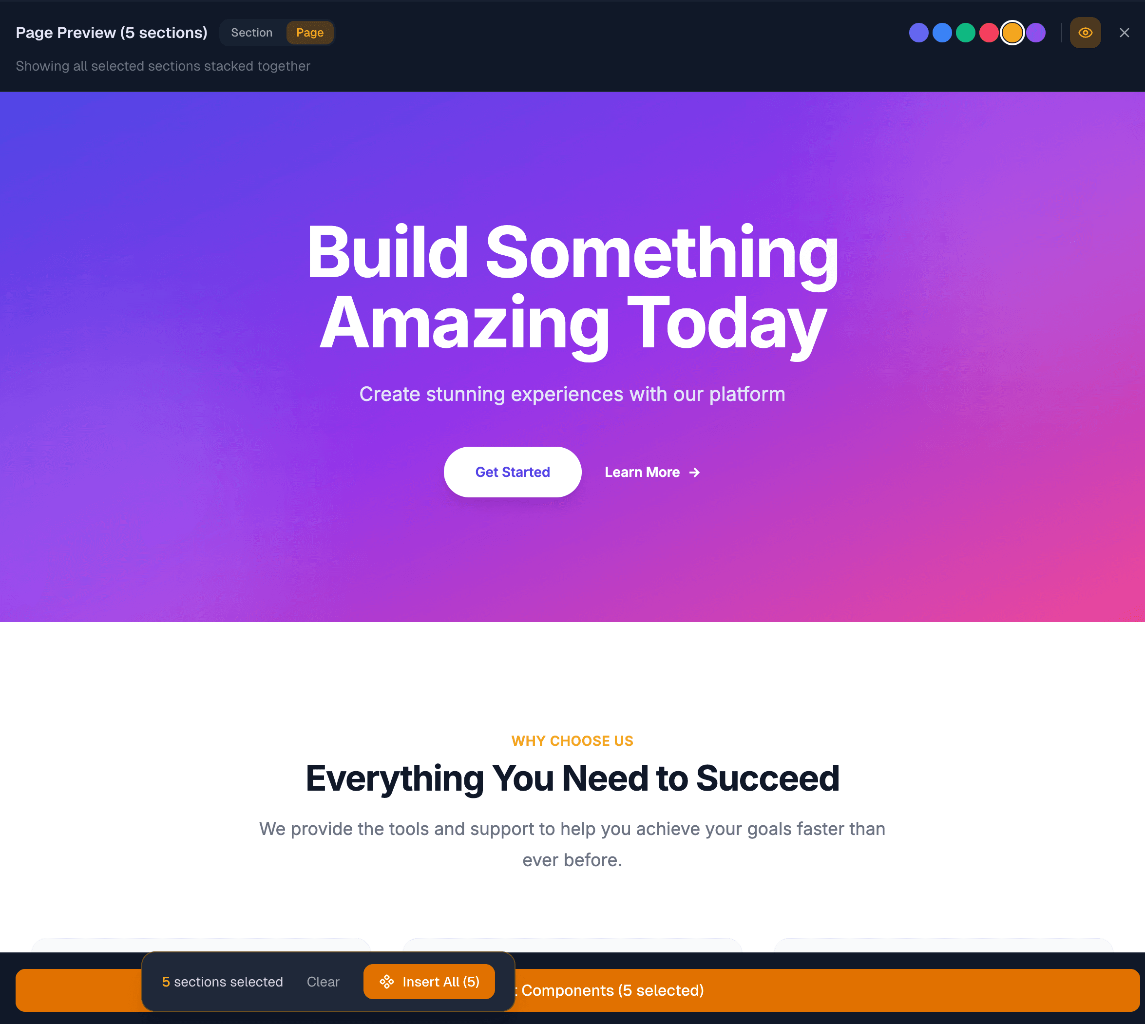 Page preview mode