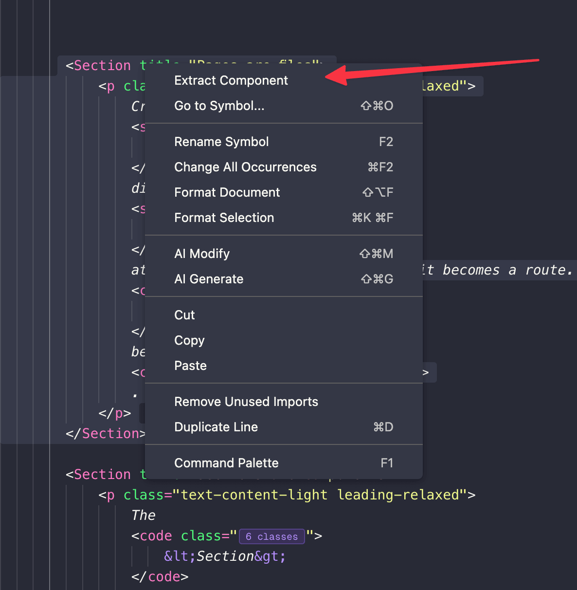 Extract component
