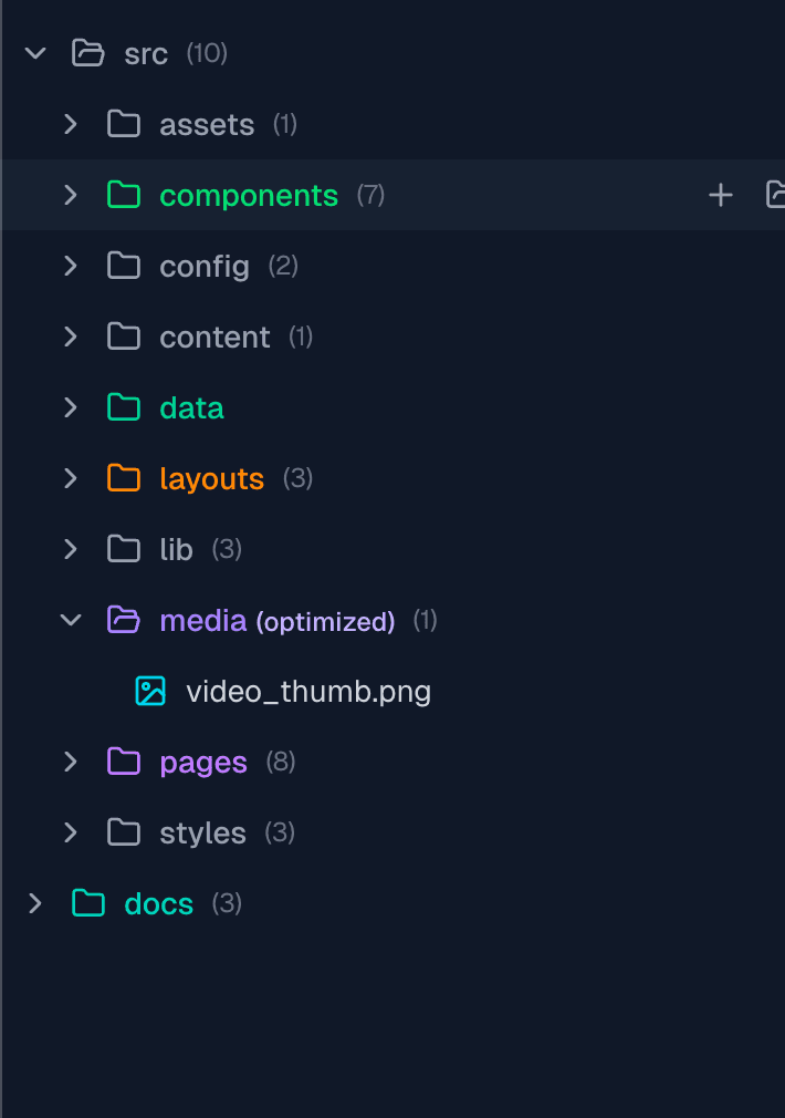 File Tree media folder